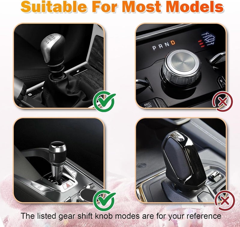 SuperKaKa Car Gear Shift Knob Hoodie Cover with Fur Ball - Universal Automotive Cute Gear Shifter Protector Covers,Comfortable Cars Interior Accessories for Men Women (Pink) - Image 5